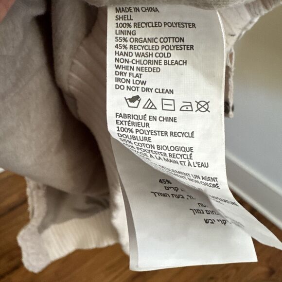 PrAna Cream Permafrost Sherpa Fleece Hooded Full Zip Hoodie Vest Size XL - Picture 9 of 13